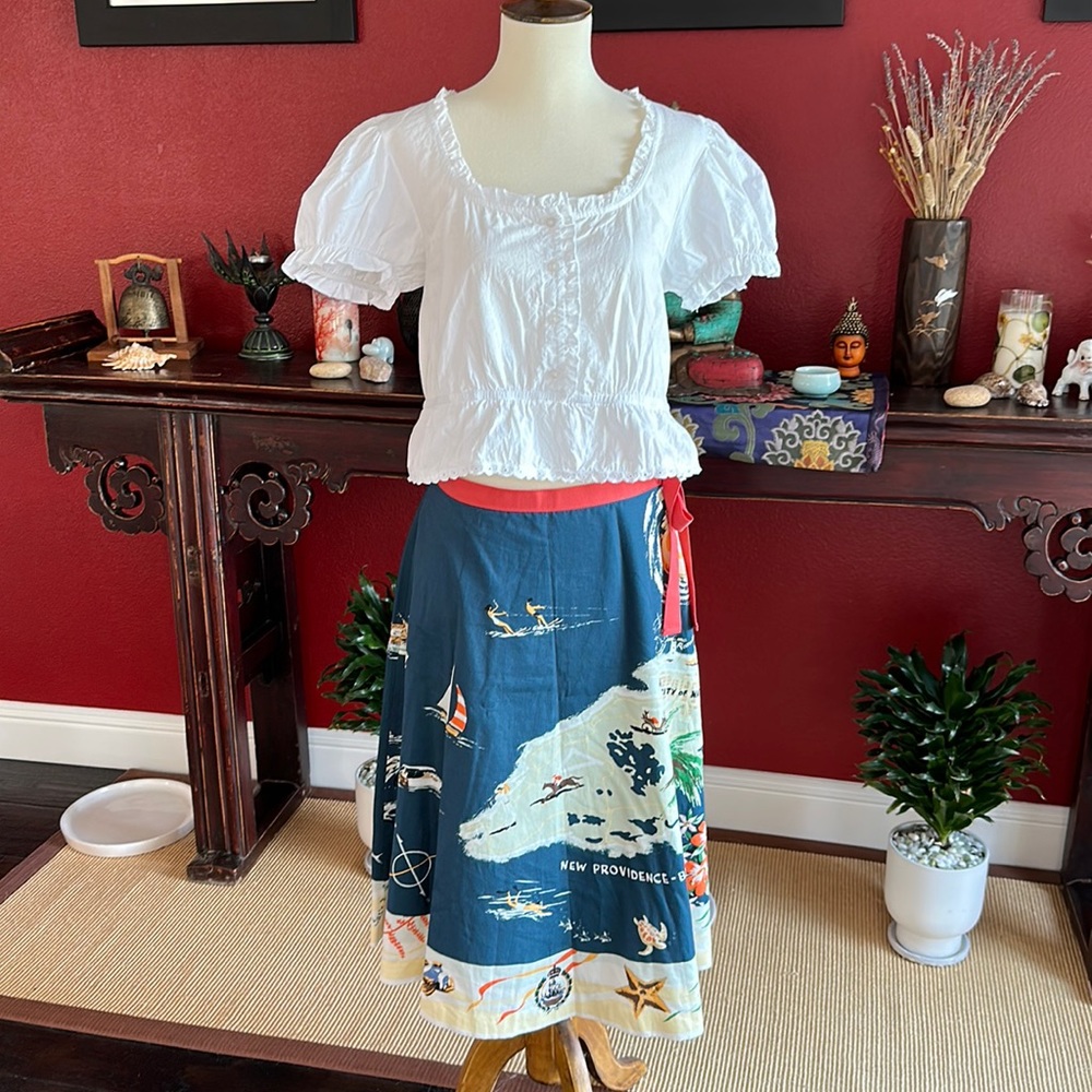 J crew vintage midi skirt